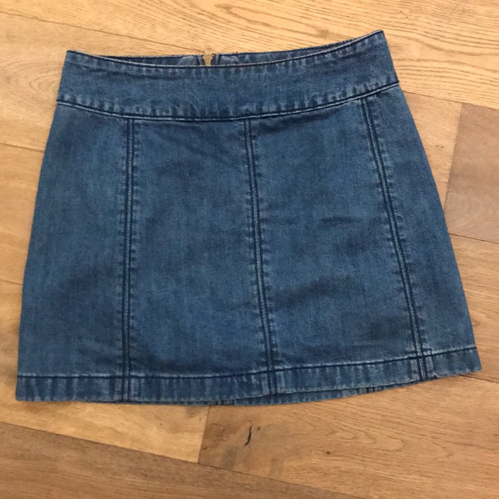 Free People Jean Skirt